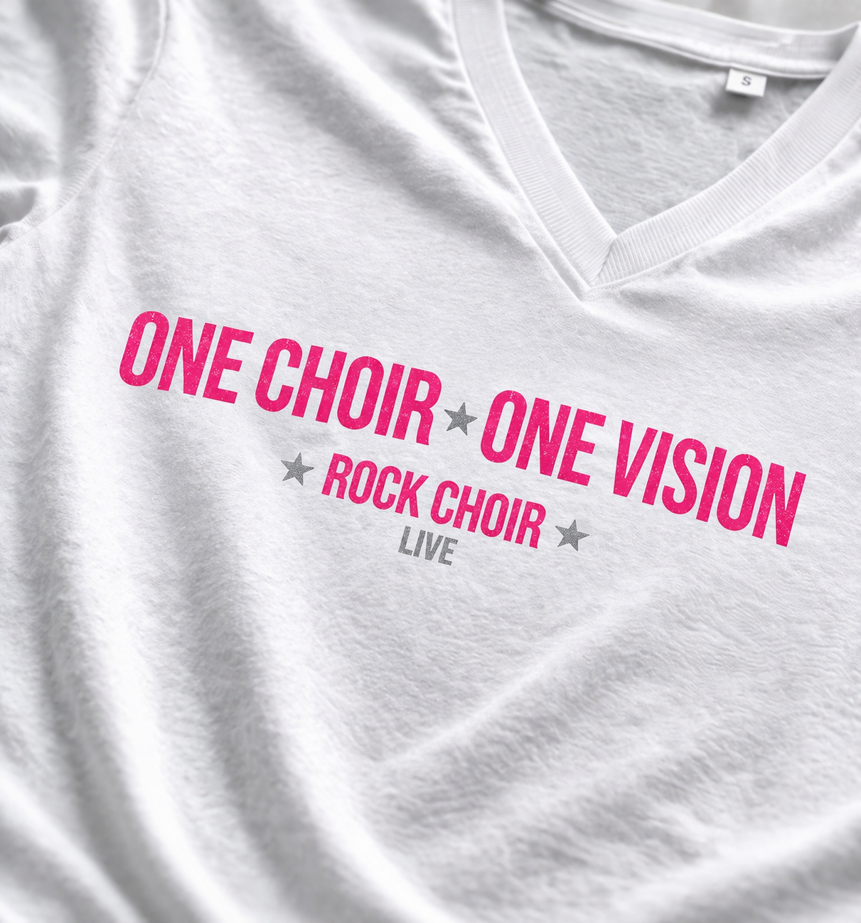 2X-LARGE - Rock Choir LIVE - Ladies V Neck One Choir One Vision