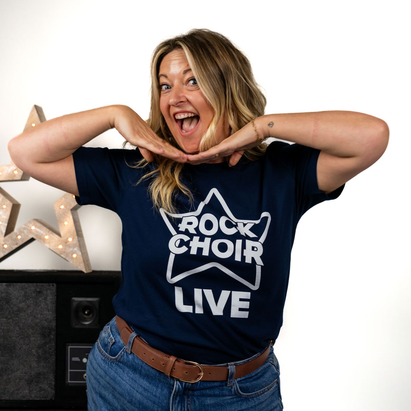 3X-LARGE - Rock Choir LIVE - Unisex Big Star Blue T-Shirt