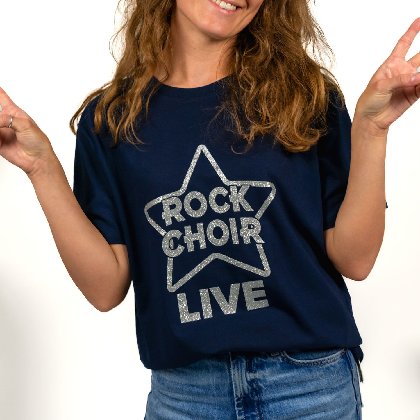 3X-LARGE - Rock Choir LIVE - Unisex Big Star Blue T-Shirt