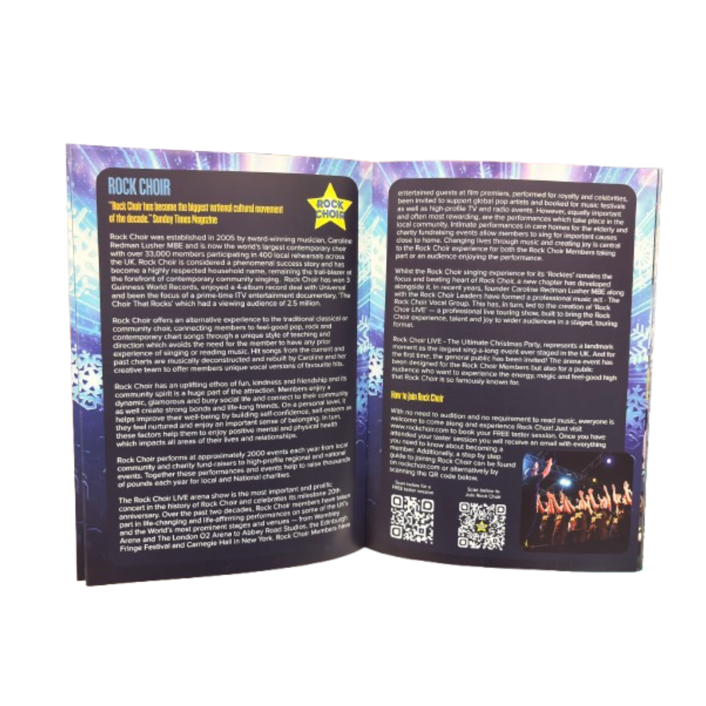 Rock Choir - THE ULTIMATE CHRISTMAS PARTY - Official Souvenir Event Programme